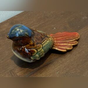 Bird Figurine Pottery Ceramic Bird Statue Bird Decor